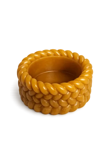 Bienenwachs Teelichthalter „Geflecht“